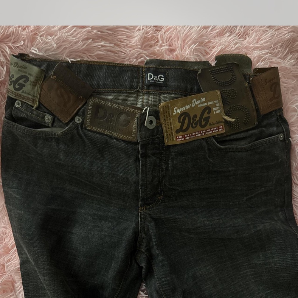 D&G Women's Black Straight Leg Jeans